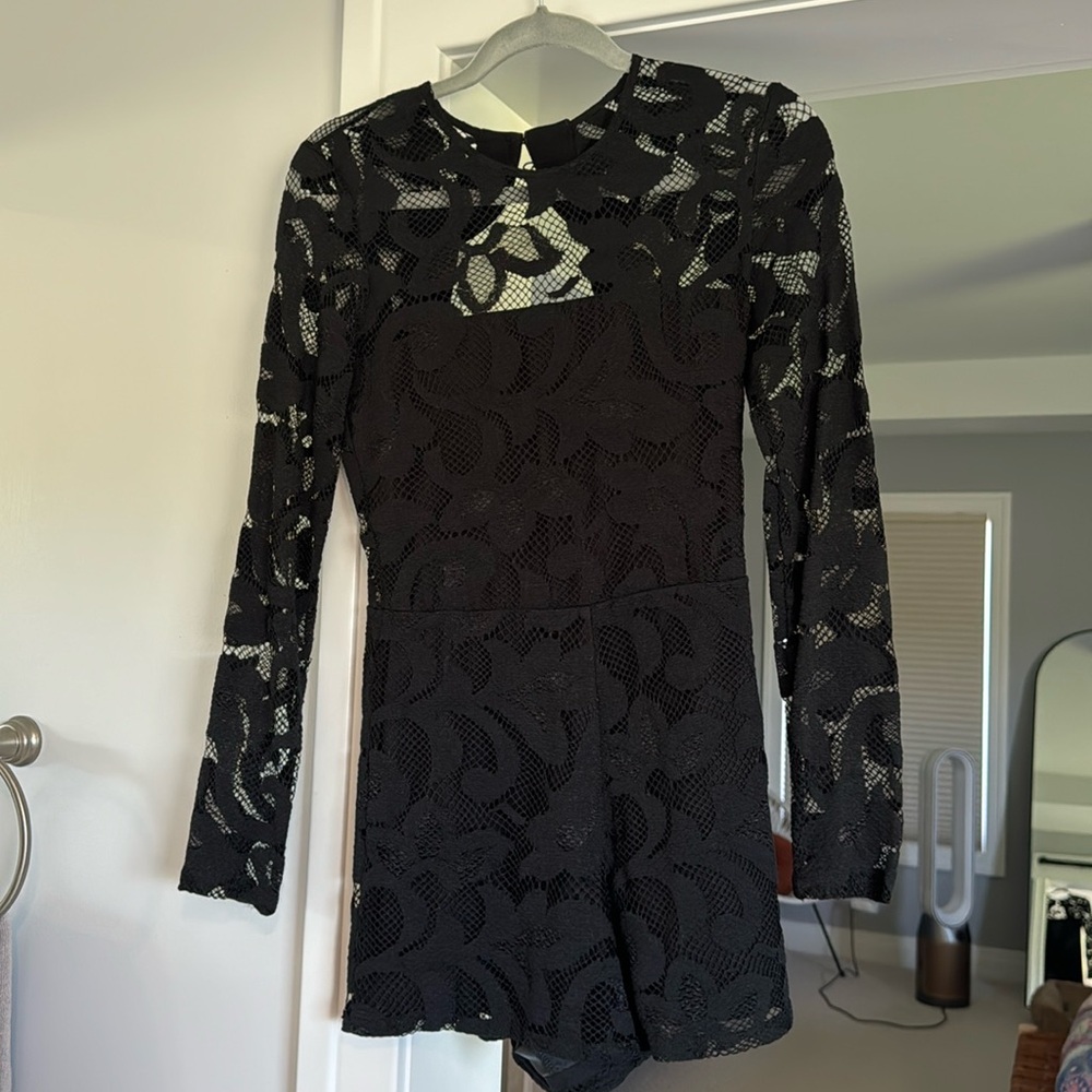 Alexis lace black romper